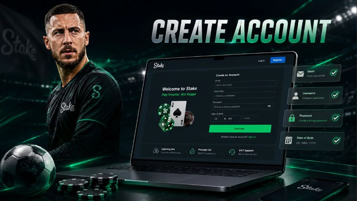 How to create an account at Stake