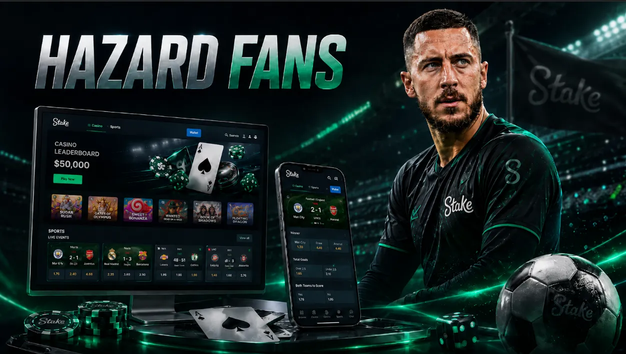 Stake for Eden Hazard fans: casino, betting and mobile access